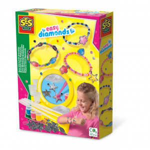 Set creativ pentru copii - Bratari cu margele si diamante