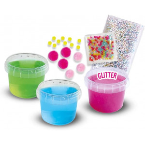 Set de mixat slime colorat cu margele si bile - Img 2