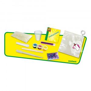 Set de mixat slime roz cu sclipici si margele - Unicorn - Img 5