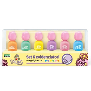 Set Marker evidențiator Puffy Tulips, 6 culori pastel (6 set/display) - Img 3