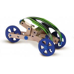 Set pentru copii de constructie vehicule din lemn (50 piese) - Img 7