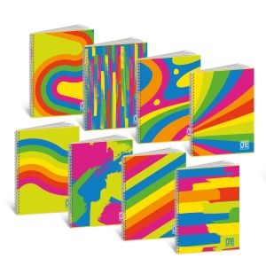 Caiet A4 cu spirala - One Color Fanta Fluo, 80 g/m2, 60 pag. (Matematica)
