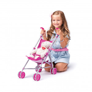 Carucior pentru papusi Unicorn - pliabil tip buggy - Img 2
