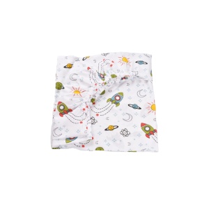 Cearsaf pat 90x200x10 cm bumbac 100% model rachete - Img 3