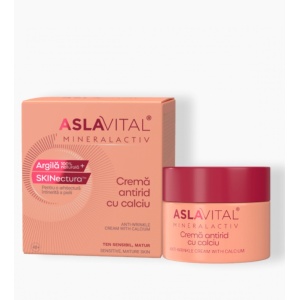 Crema Antirid cu Calciu pentru Ten Sensibil și Matur Aslavital Mineralactiv 50 ml