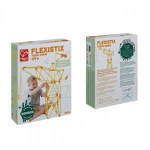 Jucarie din bambus Flexistix - Macara pivotanta (94 piese) - Img 2