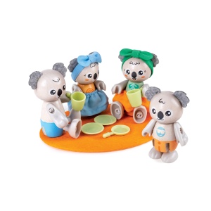 Jucarie din lemn pentru copii - Familia de Koala (10 piese) - Img 2
