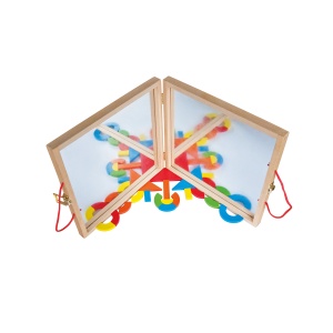 Jucarie din lemn - Tabla magnetica cu forme geometrice - Img 11