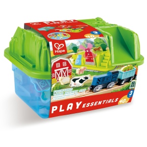 Jucarie din lemn - Trenul de la ferma (40 piese) - Img 2