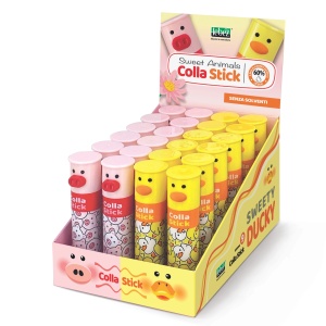 Lipici solid Sweet Animals- rata/purcel, 9 gr, 2 modele (24 buc/display) - Img 1