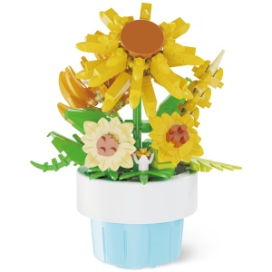 Mini Brick Garden - Flori cu ghiveci, 4 modele asortate (12 buc/display) - Img 3