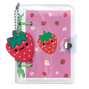 Mini Notebook cu breloc din silicon, 100 pagini liniate, 6.5 x 9.5 cm (12 buc/display) - Img 2