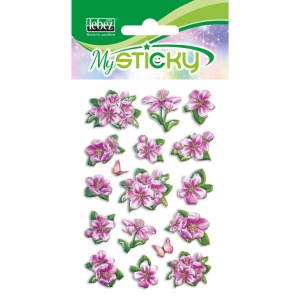 My Sticky 3D Flowers, 6 modele asortate (48 pachete/display) - Img 7