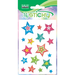 My Sticky 3D Stars, 6 modele asortate (48 pachete/display) - Img 5