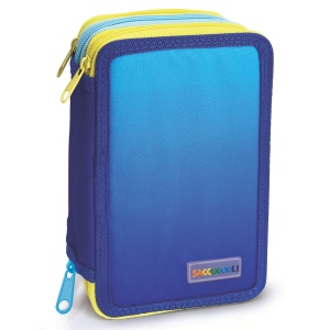 Penar echipat - Color Block cu 3 fermoare (18 markere si 12 creioane colorate) - 13 x 20 x 6.5 cm (12 buc/display) - Img 3