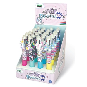Pix care se sterge, 4 culori in 1, Upsy Dream, 4 modele (24 buc/display) - Img 1