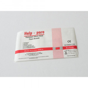 Plasturi sterili fixatori branula Help 6cm x 8cm - cutie100 buc