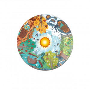 Puzzle 4 anotimpuri pentru copii, cu led (17 piese) - Img 1