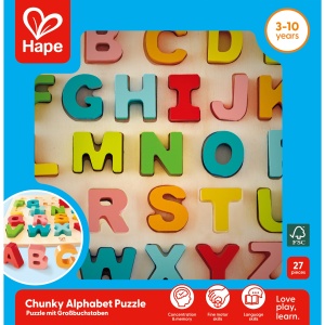 Puzzle din lemn - Alfabet, litere dolofane - Img 2