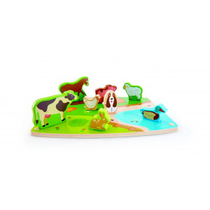 Puzzle din lemn - Animale de la ferma 3D - Img 3