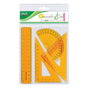 Set sabloane din plastic transparent – 4 piese cu rigla 15 cm, in punga agatatoare - Img 4