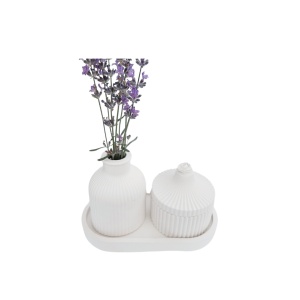 Set tava , vaza si suport decorativ , Handmade - Img 2