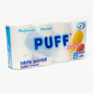 Hârtie igienică Puff Super Soft 3 straturi 8 role