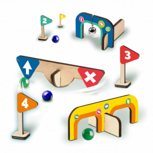 Joc de petrecere - Golf cu bile si teren de minigolf din lemn - Img 2