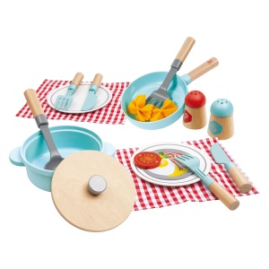 Jucarie copii - Set de joaca micutul Chef pentru gatit si servire (21 piese)