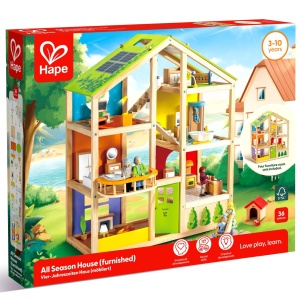 Jucarie din lemn - Casa de papusi mobilata (36 piese) - Img 3