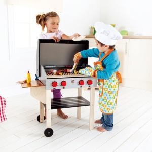 Jucarie din lemn copii - Gratar gourmet cu mancare (22 piese) - Img 3