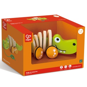 Jucarie din lemn - Crocodil de tras - Img 4