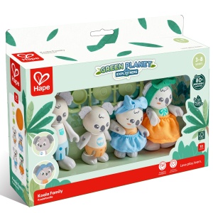 Jucarie din lemn pentru copii - Familia de Koala (10 piese)
