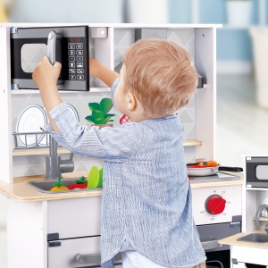 Jucarie din lemn - Set de joaca pentru bucatarie Super Serve - Img 2