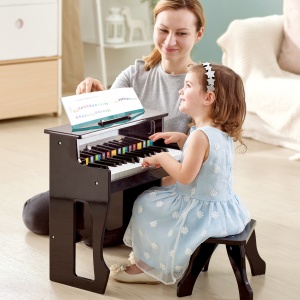 Jucarie din lemnm - Pian electronic negru inalt - Img 2