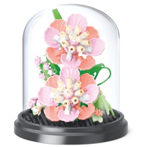 Mini Brick Garden - Flori cu carcasa transparenta, 4 modele asortate (12 buc/display) - Img 2