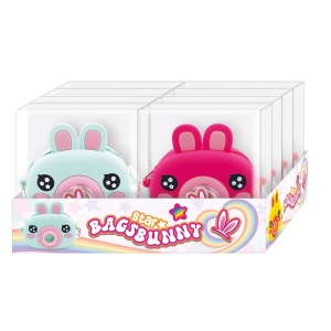 Mini geanta Bags Bunny din silicon, cu fermoar si curea de umar reglabila - 13.5 x 15 (8 buc/display) - Img 1