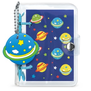 Mini Notebook cu breloc din silicon, 100 pagini liniate, 6.5 x 9.5 cm (12 buc/display) - Img 3