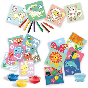 My first - Set pictura cu degete, colorare si lipirea formelor 3 in 1 - Img 2