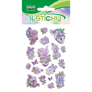 My Sticky 3D Flowers, 6 modele asortate (48 pachete/display) - Img 4