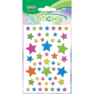 My Sticky 3D Stars, 6 modele asortate (48 pachete/display) - Img 2