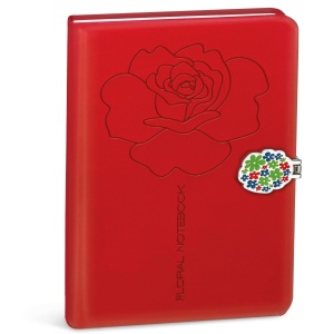 Notebook Floral, cu inchidere magnetica, 13 × 18 cm cu coperta PU, 3 modele asortate (12 buc/display) - Img 2
