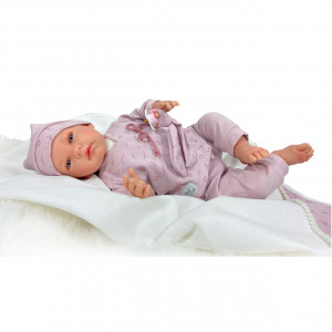 Papusa Artizanala Nines d"Onil cu miros de vanilie Premium - Celia nou-nascut (48 cm) - Img 2
