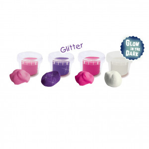 Plastilina fosforescenta cu sclipici Unicorn 4 x 90 gr - Img 2