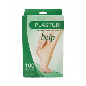 Plasturi piele sensibila HELP 19 x 72mm