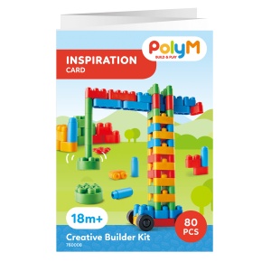 PolyM - Kit de constructor creativ pentru copii (80 piese) - Img 6