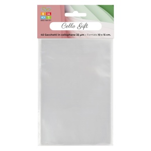 Pungi cadou transparente din celofan, 40 buc, 10 x 15 cm