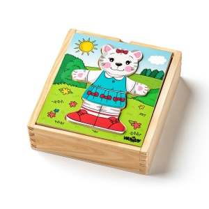 Puzzle din lemn - Imbraca pisica - Img 10