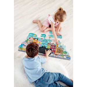 Puzzle pentru copii de podea orasul animat (49 piese) - Img 3