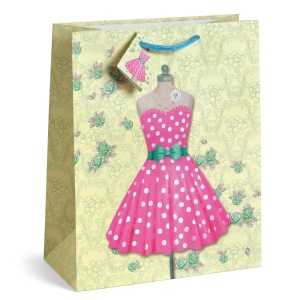 Sacosa Spring Vintage, din hartie cu maner din snur, 26 x 32.5 x 12.7 cm (20 buc/display) - Img 4